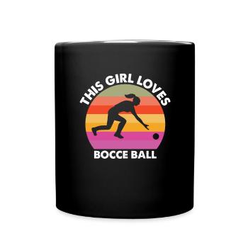 Bocce Spruch Bocce Ball mit Jack Bocci Game Bocce - Tasse einfarbig - Schwarz - Vorne