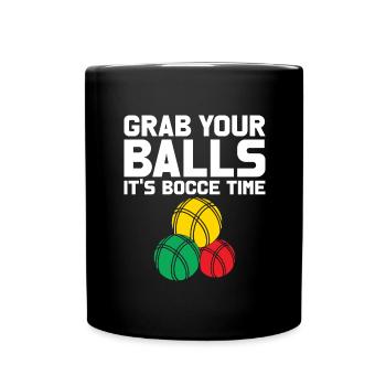 Bocce Spruch Bocce Ball mit Jack Bocci Game Bocce - Tasse einfarbig - Schwarz - Vorne