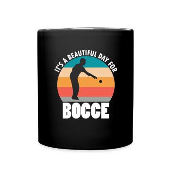 Bocce Spruch Bocce Ball mit Jack Bocci Game Bocce - Tasse einfarbig - Schwarz - Vorne