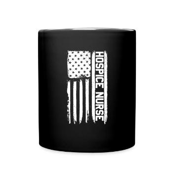 Hospiz Krankenschwester American Flag RN Patriotis - Tasse einfarbig - Schwarz - Vorne