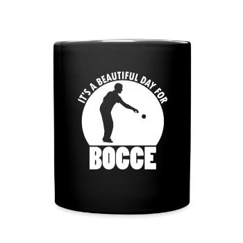 Bocce Spruch Bocce Ball mit Jack Bocci Game Bocce - Tasse einfarbig - Schwarz - Vorne