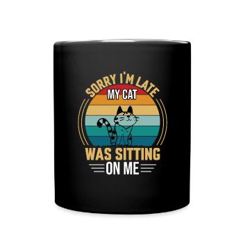 Katze Katzen Spruch lustig - Tasse einfarbig - Schwarz - Vorne