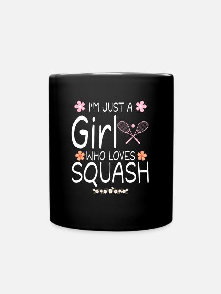 I m Just A Girl Who Loves Squash - Full Colour Mug - black