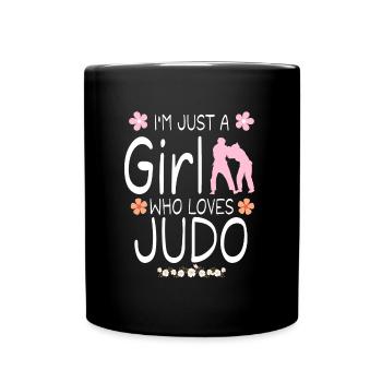 I m Just A Girl Who Loves Judo - Full Colour Mug - black - Front