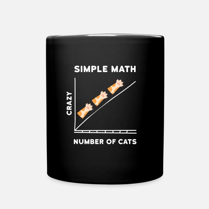 Simple Math Mathe Kätzchen Katzen - Tasse einfarbig - Schwarz