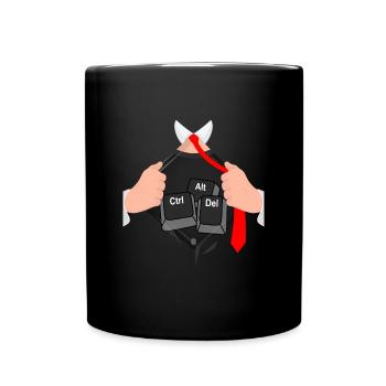 Ctrl alt del hack ordinateur informaticien - Mug uni - noir - Devant