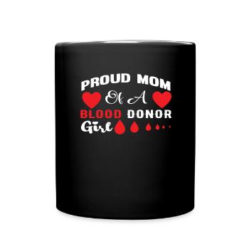 Blutspende Blutspenden Blutspender Mama Tochter - Tasse einfarbig - Schwarz - Vorne