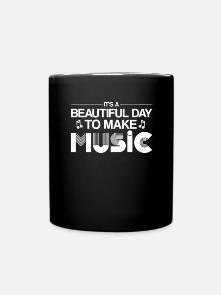 Musicien vinyle Musique rétro Vinyle Vintage Musique Making - Mug uni - noir