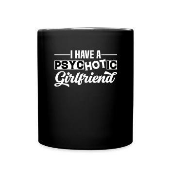 Crazy Wife Husband Gift Funny - Full Colour Mug - black - Front