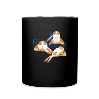 Laser Guinea Pig Pizza Space - Full Colour Mug - black - Front