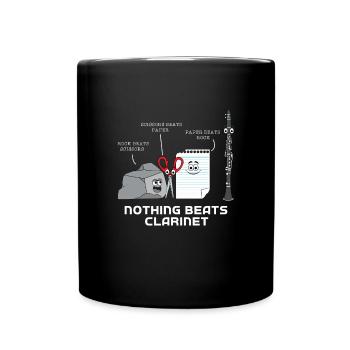 Klarinette - Tasse einfarbig - Schwarz - Vorne