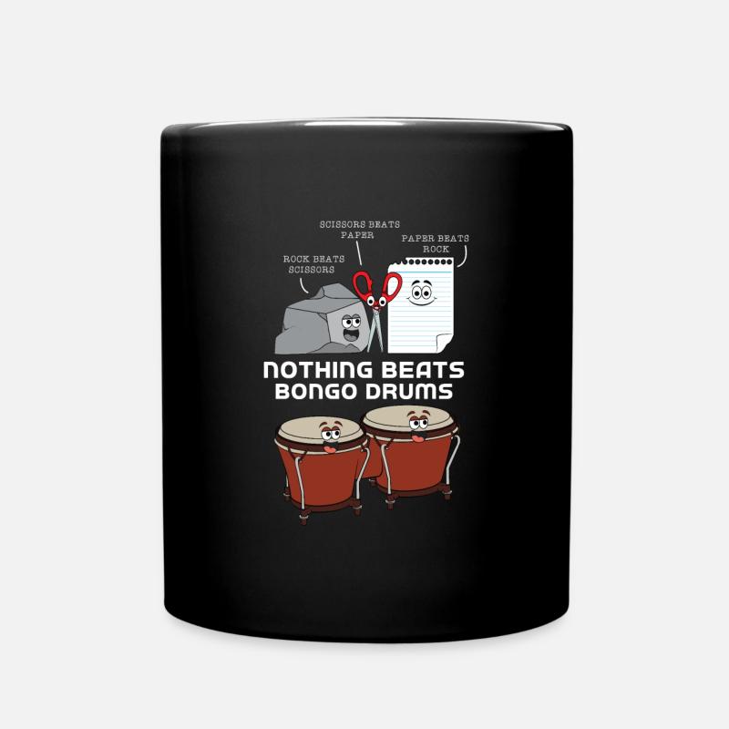 Bongo Drums Trommel - Tasse einfarbig - Schwarz