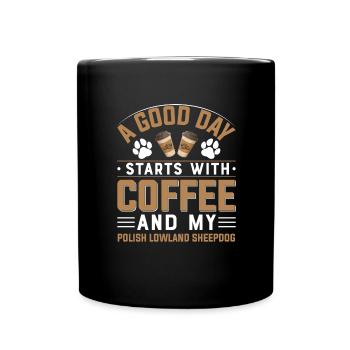 Coffee Polish lowlands German Shepherd Caffeine - Full Colour Mug - black - Front