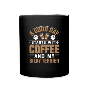 Silky Terrier Coffee Propriétaires de chiens buveurs - Mug uni - noir - Devant