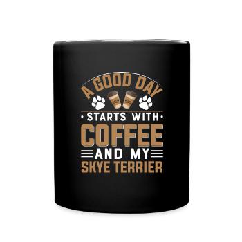 Skye Terrier Café pour chien Café - Mug uni - noir - Devant