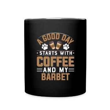 Barbet Hund Kaffee Hundebesitzer Koffein Tier - Tasse einfarbig - Schwarz - Vorne