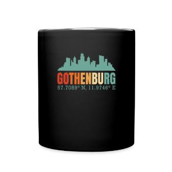 Gothenburg Sweden Skyline - Full Colour Mug - black - Front