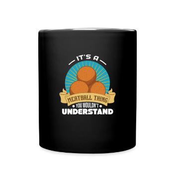Boulettes de viande Boulettes de viande Cadeau - Mug uni - noir - Devant