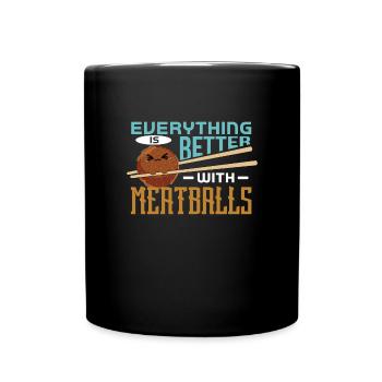 Boulettes de viande Boulettes de viande Cadeau - Mug uni - noir - Devant