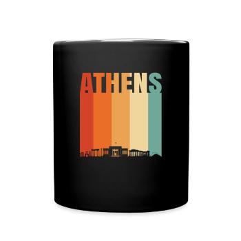 Athens Greece Skyline - Full Colour Mug - black - Front