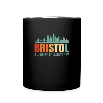 Bristol England Great Britain Skyline - Full Colour Mug - black - Front