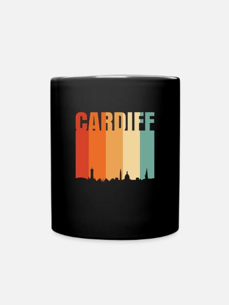 The beauty of Cardiff - Full Colour Mug - black