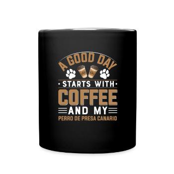 Perro de Presa Canario Kaffee Trinken Koffein - Tasse einfarbig - Schwarz - Vorne