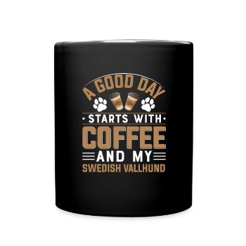 Västgötaspets dog coffee drinking caffeine - Full Colour Mug - black - Front