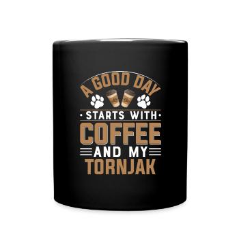 Tornjak Kaffee Trinken Koffein Hundebesitzer - Tasse einfarbig - Schwarz - Vorne