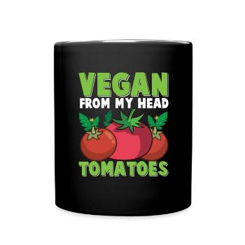 Aliments végétaux Légumes végétaliens Changement climatique sain - Mug uni - noir - Devant