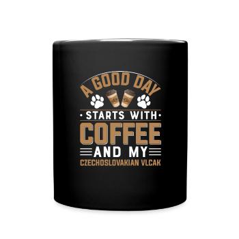 Tschechoslowakischer Wolfhund Kaffee Trinken Hunde - Tasse einfarbig - Schwarz - Vorne