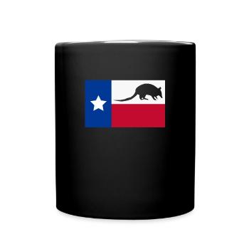 Armadillo Gift Texas - Full Colour Mug - black - Front