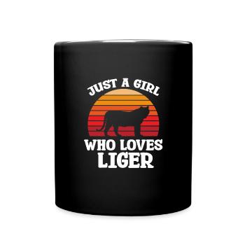 Nur ein Mädchen, das Liger liebt - Tasse einfarbig - Schwarz - Vorne