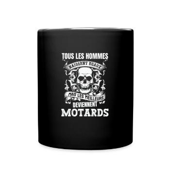 les meilleurs deviennent motards - Mug uni - noir - Devant