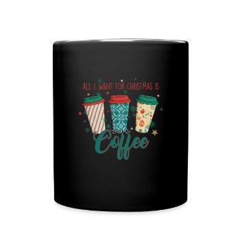Coffee Coffee Drinker Gift Idea - Full Colour Mug - black - Front