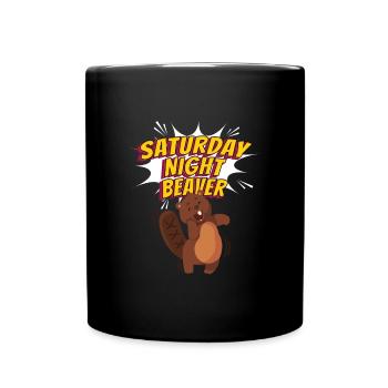 Saturday Night Beaver Biber Tanzen - Tasse einfarbig - Schwarz - Vorne