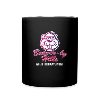 Beaver-ly Hills Biber Beverly Hills - Tasse einfarbig - Schwarz - Vorne