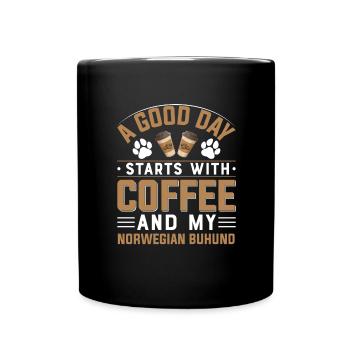 Norwegian Buund Coffee Buund Boire de la patte de caféine - Mug uni - noir - Devant