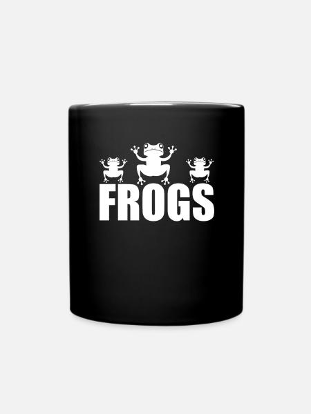 Ich Liebe Frösche - Tasse einfarbig - Schwarz