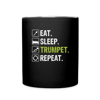 Trumpet Orchestra Musician Trumpeter Brass Music - Full Colour Mug - black - Front