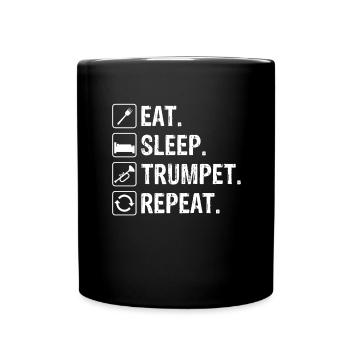 Trumpet Orchestra Musician Trumpeter Brass Music - Full Colour Mug - black - Front