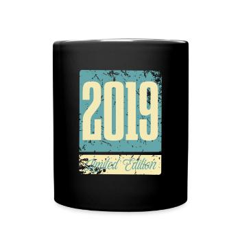2019 Born Birthday Year of birth - Full Colour Mug - black - Front