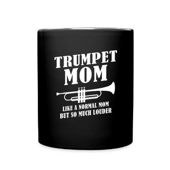 Trompette Jouant de la Mère Trompette Maman - Mug uni - noir - Devant