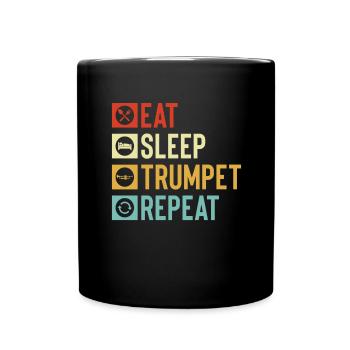 Trumpet Orchestra Musician Trumpeter Brass Music - Full Colour Mug - black - Front
