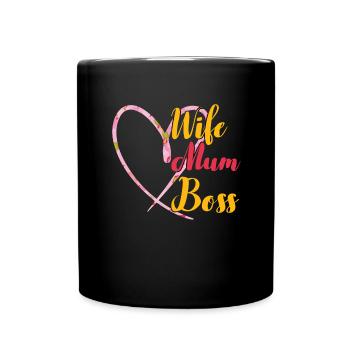 Mère Épouse Boss Fête des mères Meilleure maman Chef - Mug uni - noir - Devant