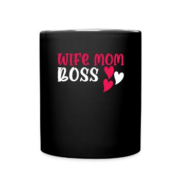 Mère Épouse Boss Fête des mères Meilleure maman Chef - Mug uni - noir - Devant