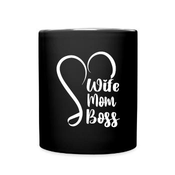 Mère Épouse Boss Fête des mères Meilleure maman Chef - Mug uni - noir - Devant
