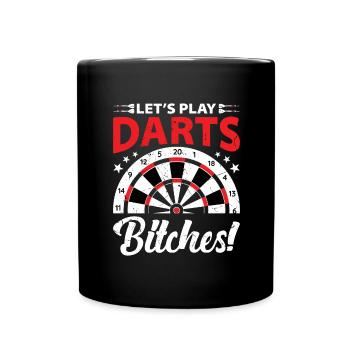 Drôle de fléchette disant Dartboard Darts Cadeau - Mug uni - noir - Devant