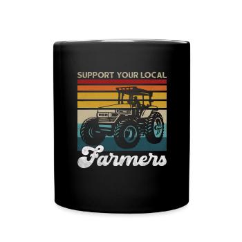 Farmer Tractor Agriculture Farmer Tractor Farm - Full Colour Mug - black - Front