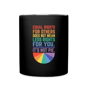 Human Rights Politics Freedom Demonstrating - Full Colour Mug - black - Front